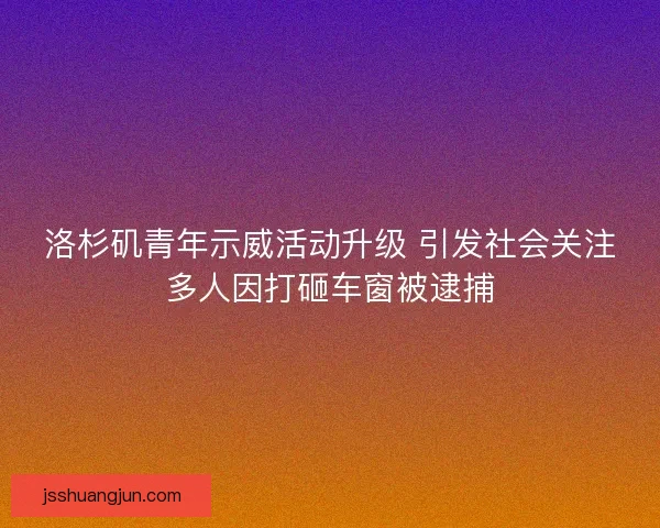洛杉矶青年示威活动升级 引发社会关注多人因打砸车窗被逮捕